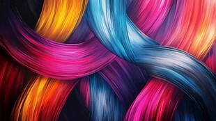 绚丽多彩的交织发丝