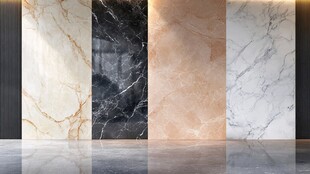 多样大理石纹理墙面展示