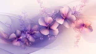 梦幻紫色花卉背景图