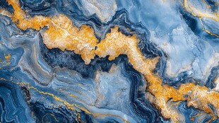 梦幻蓝金大理石纹理图案