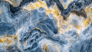 蓝金大理石纹理艺术图案