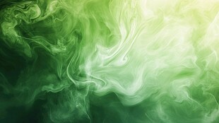梦幻绿色烟雾抽象背景图