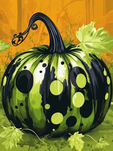 卡通风格的斑点南瓜插画