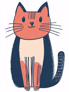 可爱卡通猫咪插画