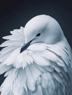 静憩白鸟 优雅羽毛之美