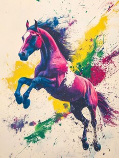 跃动彩马 梦幻艺术图景