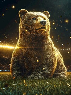 金色巨熊的梦幻光影时刻