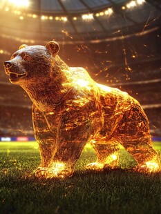 火焰巨熊闪耀绿茵赛场