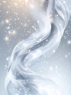 梦幻飘带闪烁星光背景图