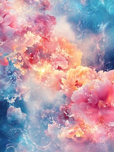 梦幻繁花绽放绚丽色彩