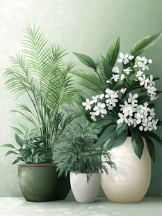 室内绿植组合 清新自然风