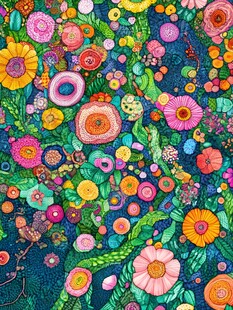 缤纷绚丽的花卉艺术图案