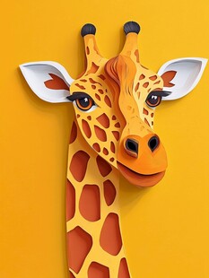 可爱长颈鹿卡通头像