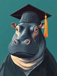 河马博士 创意毕业形象