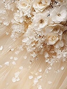 唯美白色花卉装饰场景