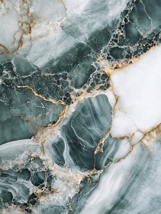 墨绿金纹大理石纹理特写