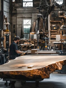 工匠于工坊专注加工原木