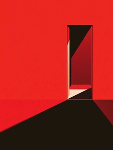 红色空间中的神秘敞开之门