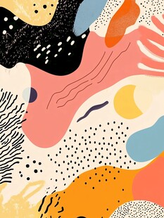 抽象几何多彩艺术图案