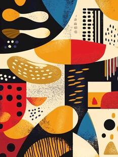 抽象几何风格艺术图案