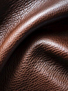 棕色细腻皮革纹理特写