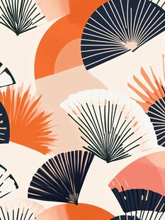 扇形图案构成的精美几何背景