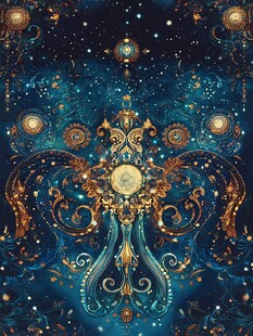 梦幻星空神秘装饰图案