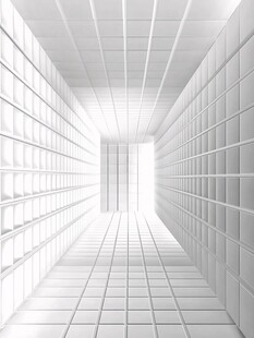 未来感白色空旷通道空间