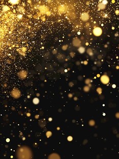 金色闪光粒子背景特效