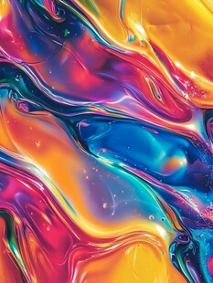 绚丽流体色彩抽象艺术图