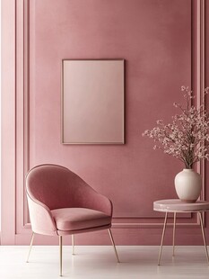 粉色系优雅舒适室内一角