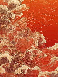 中式海浪图