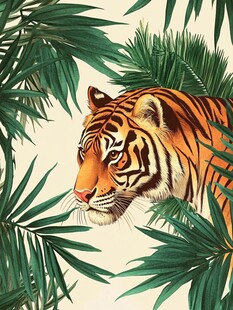 丛林中的斑斓猛虎