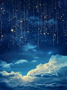 梦幻星空下的云海奇景