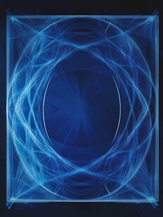 蓝色线条构成的抽象图案