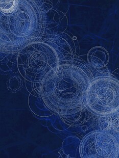 蓝色线条圆环抽象背景图