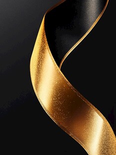 闪耀金彩带 优雅流动之美