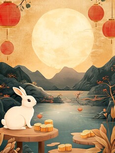 玉兔赏月享中秋