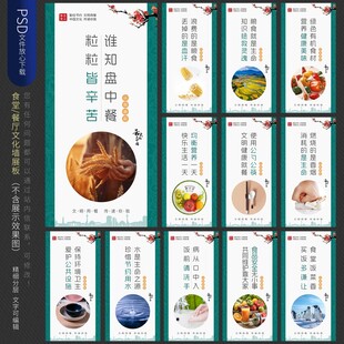 食堂餐厅文化标语展板