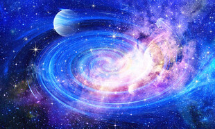 蓝色星空壁画 蓝色星空图