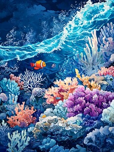 梦幻海底世界的缤纷珊瑚