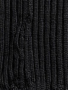 黑色针织纹理面料特写