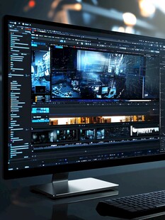 电脑屏幕上的视频编辑界面