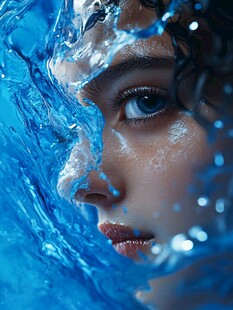 水中佳人的灵动瞬间
