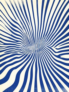蓝白条纹视觉扭曲图案