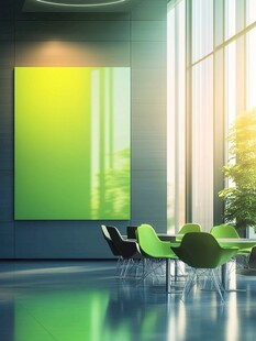 现代明亮会议室场景展示