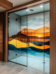 多彩艺术玻璃淋浴房