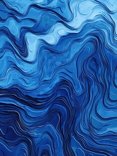 蓝色动感波纹抽象背景图