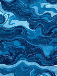 蓝色动感波纹抽象背景图