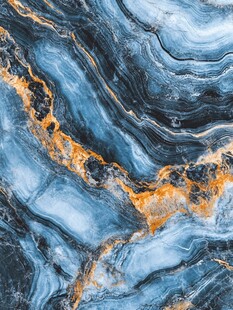 蓝金相间大理石纹理图案